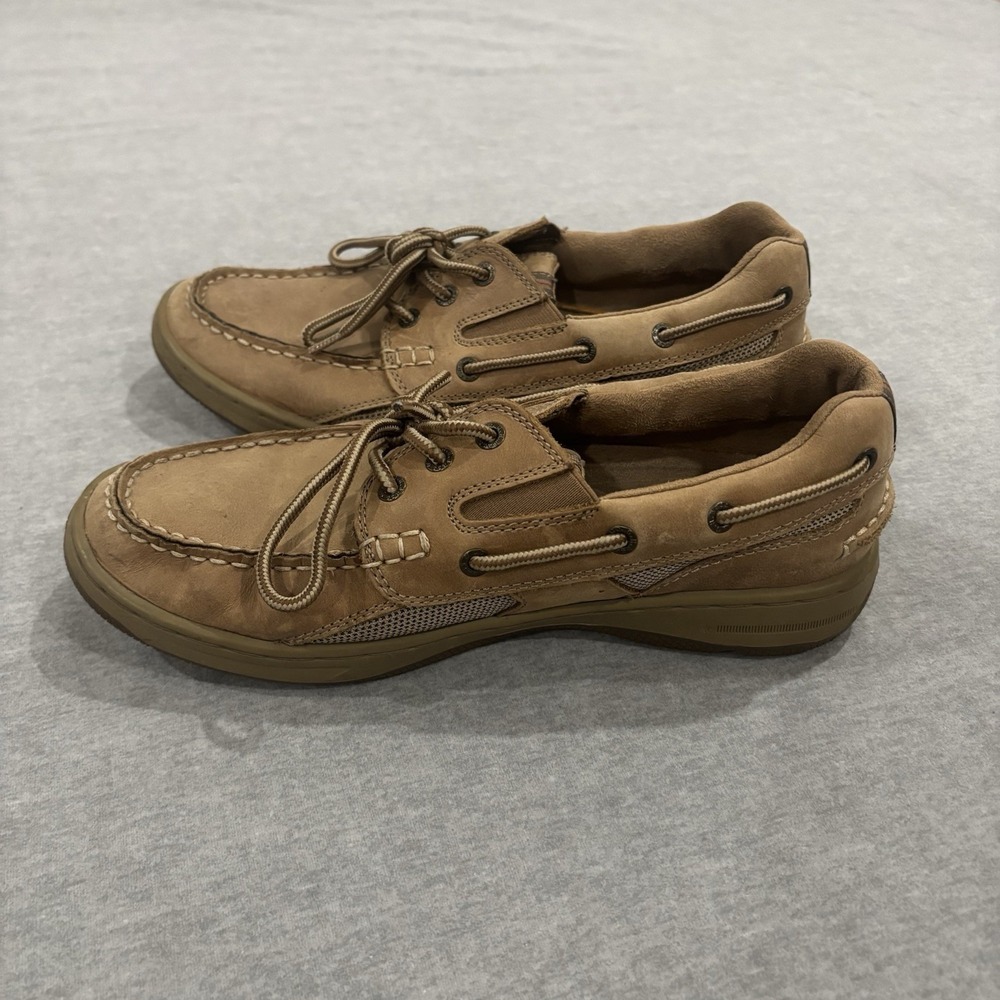 G.H. Bass Mens Explorer Boat Shoes Tan Leather Mesh BASS-EARL III Size 9M - Picture 7 of 10